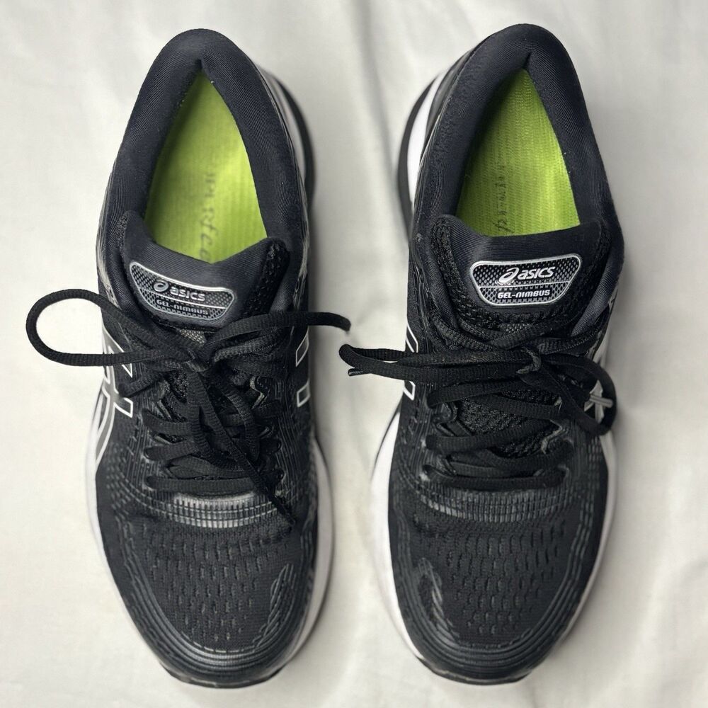 ASICS GEL-Nimbus 21 Black White Running Shoes Women’s Size 9.5 - Picture 8 of 9